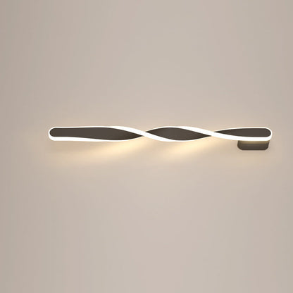 Long Oval Spiral Aluminum Silicone LED Wall Sconce Lamp