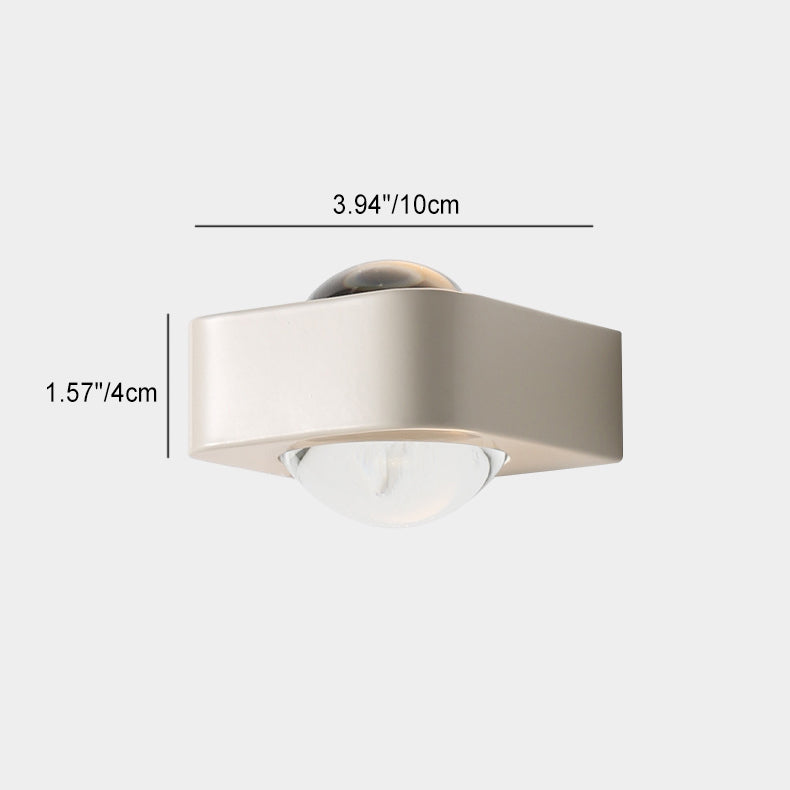 Square Edge Stainless Steel Glass LED Wall Sconce Lamp