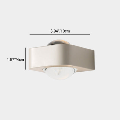 Square Edge Stainless Steel Glass LED Wall Sconce Lamp