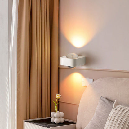 Square Edge Stainless Steel Glass LED Wall Sconce Lamp