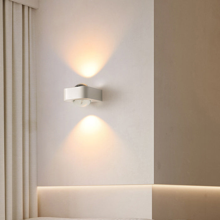 Square Edge Stainless Steel Glass LED Wall Sconce Lamp