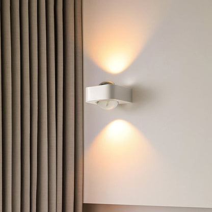 Square Edge Stainless Steel Glass LED Wall Sconce Lamp