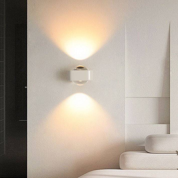 Square Edge Stainless Steel Glass LED Wall Sconce Lamp