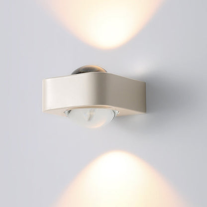Square Edge Stainless Steel Glass LED Wall Sconce Lamp