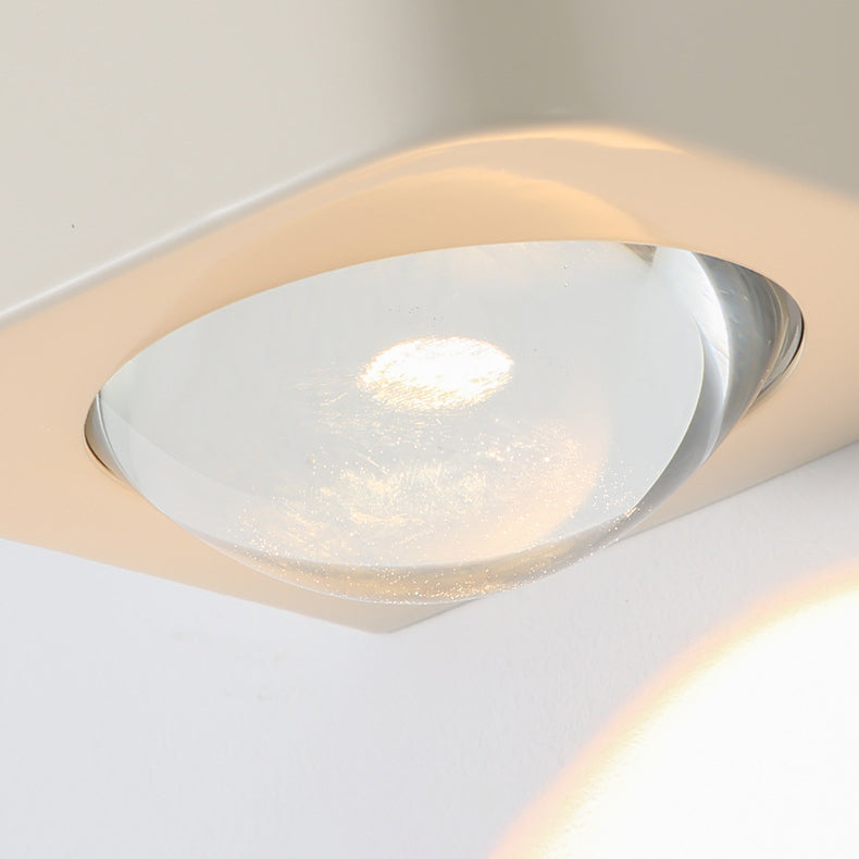 Square Edge Stainless Steel Glass LED Wall Sconce Lamp