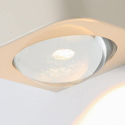 Square Edge Stainless Steel Glass LED Wall Sconce Lamp