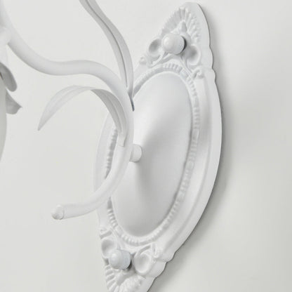 Flower Branch Iron Glass 1/2 Light Wall Sconce Lamp