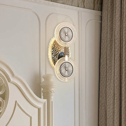 Luxury Round Pattern Crystal Acrylic LED Wall Sconce Lamp