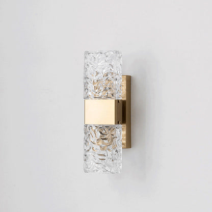 Rectangle Stainless Steel Iron Glass LED Wall Sconce Lamp