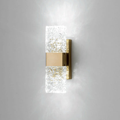 Rectangle Stainless Steel Iron Glass LED Wall Sconce Lamp