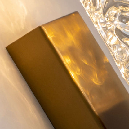Rectangle Stainless Steel Iron Glass LED Wall Sconce Lamp