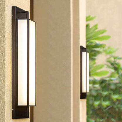 Waterproof Steel Faux Dolomite LED Outdoor Wall Sconce Lamp