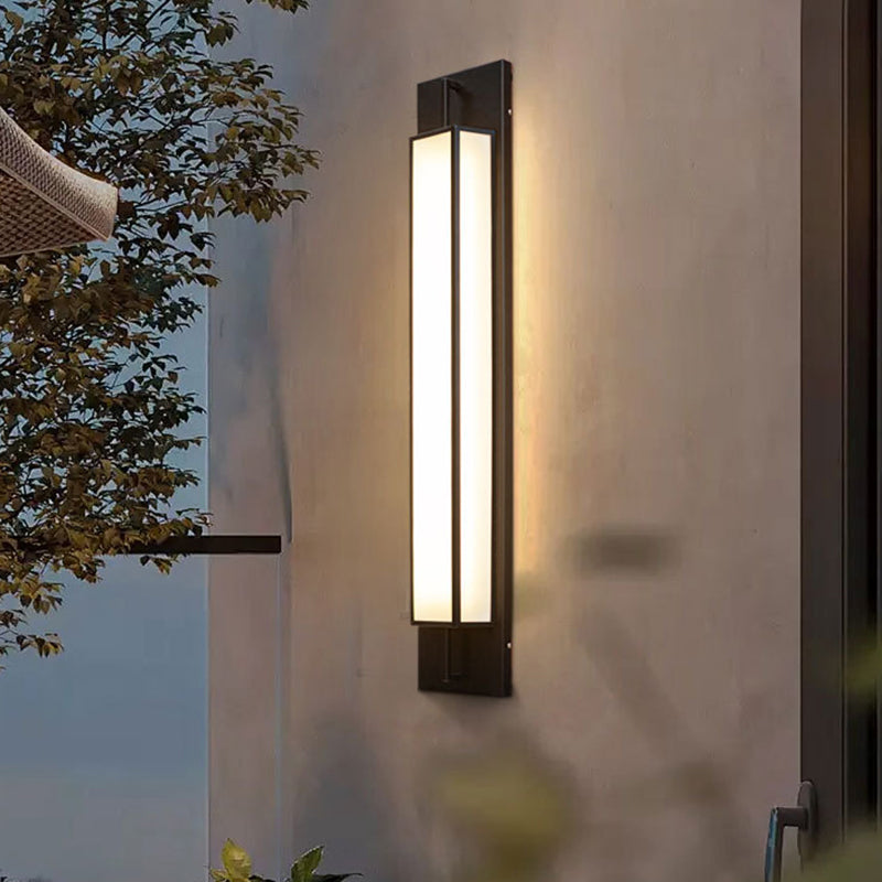 Waterproof Steel Faux Dolomite LED Outdoor Wall Sconce Lamp
