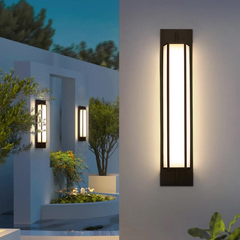 Waterproof Steel Faux Dolomite LED Outdoor Wall Sconce Lamp