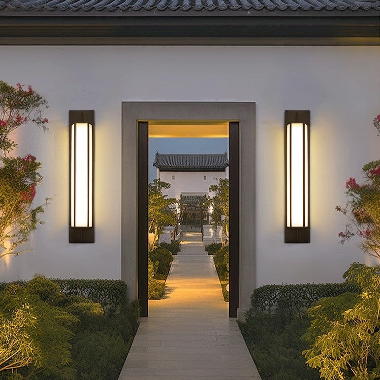 Waterproof Steel Faux Dolomite LED Outdoor Wall Sconce Lamp