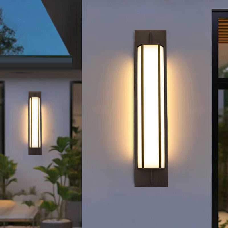 Waterproof Steel Faux Dolomite LED Outdoor Wall Sconce Lamp