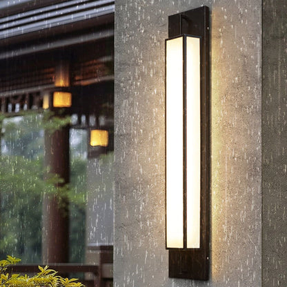 Waterproof Steel Faux Dolomite LED Outdoor Wall Sconce Lamp