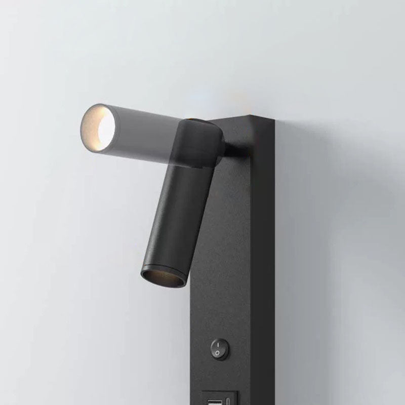 Cylinder Rectangular Base Aluminum LED Wall Sconce Lamp