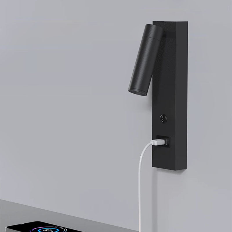 Cylinder Rectangular Base Aluminum LED Wall Sconce Lamp