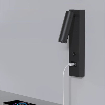 Cylinder Rectangular Base Aluminum LED Wall Sconce Lamp