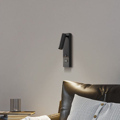 Cylinder Rectangular Base Aluminum LED Wall Sconce Lamp