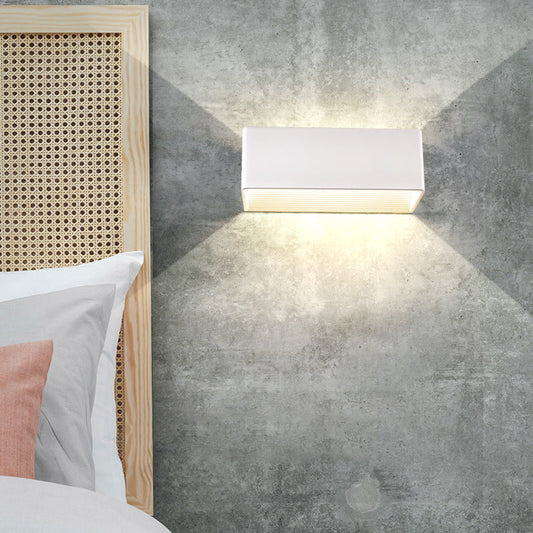 Modern Minimalist Rectangular Aluminum LED Wall Sconce Lamp
