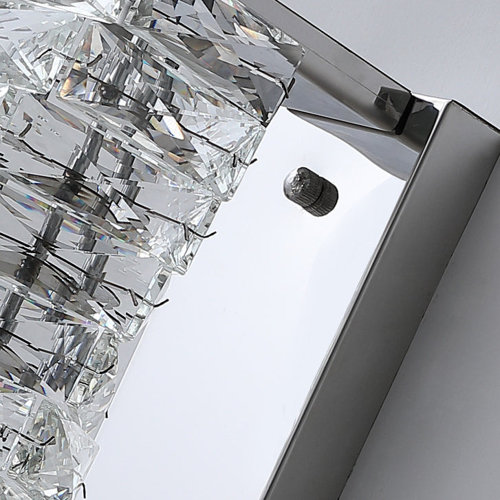 Rectangle Block Hardware Crystal LED Wall Sconce Lamp