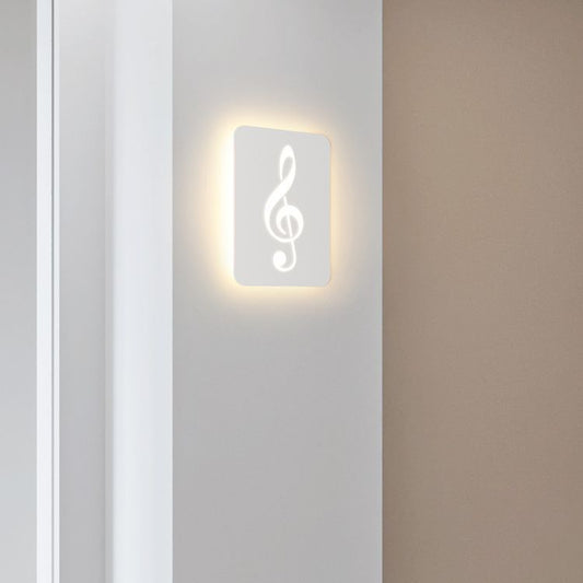 Rectangle Rose Note Deer Iron Acrylic LED Wall Sconce Lamp