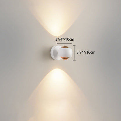 Minimalist Spherical Aluminum Glass LED Wall Sconce Lamp