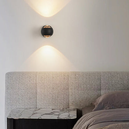 Minimalist Spherical Aluminum Glass LED Wall Sconce Lamp