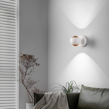 Minimalist Spherical Aluminum Glass LED Wall Sconce Lamp