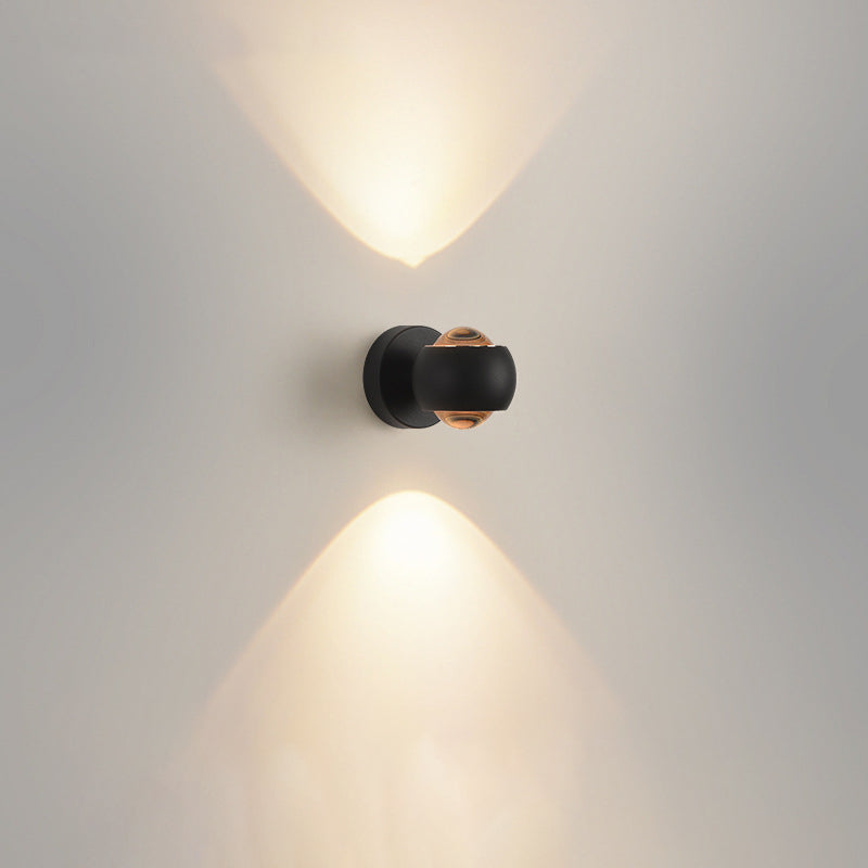 Minimalist Spherical Aluminum Glass LED Wall Sconce Lamp