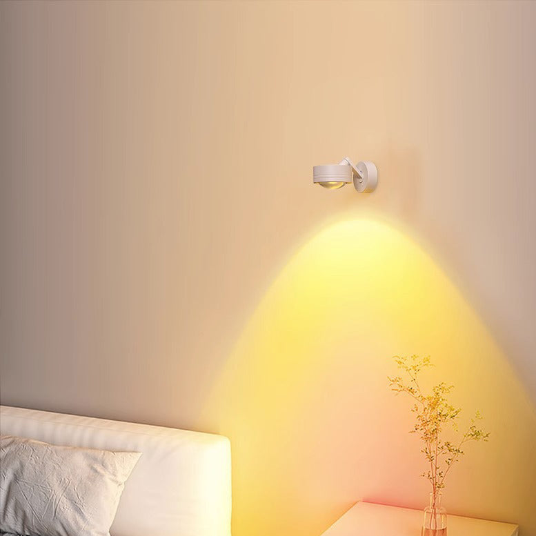 Cylinder Adjustable Aluminum Glass LED Wall Sconce Lamp