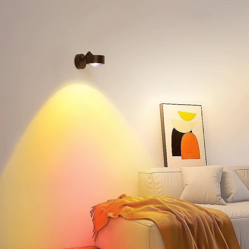Cylinder Adjustable Aluminum Glass LED Wall Sconce Lamp