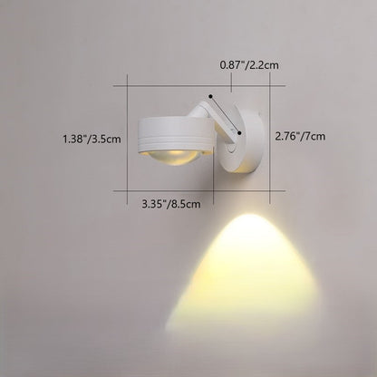 Cylinder Adjustable Aluminum Glass LED Wall Sconce Lamp