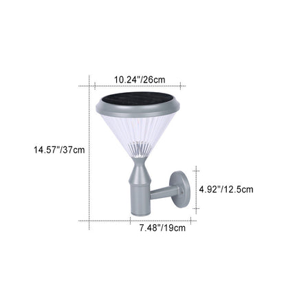 Solar Diamond Cylinder Aluminum PC LED Wall Sconce Lamp