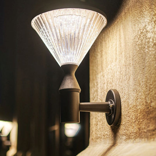 Solar Diamond Cylinder Aluminum PC LED Wall Sconce Lamp
