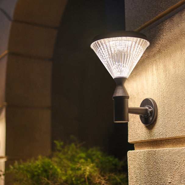 Solar Diamond Cylinder Aluminum PC LED Wall Sconce Lamp