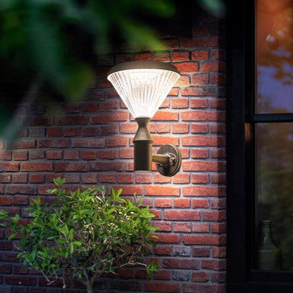 Solar Diamond Cylinder Aluminum PC LED Wall Sconce Lamp