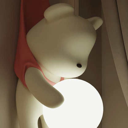 Cartoon Kids Bear Resin Plastic 1-Light Wall Sconce Lamp