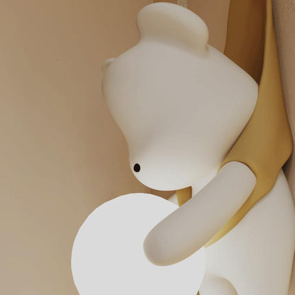 Cartoon Kids Bear Resin Plastic 1-Light Wall Sconce Lamp