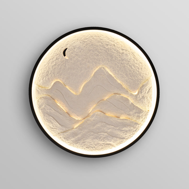 Scandinavian Mountain Iron Plaster LED Wall Sconce Lamp