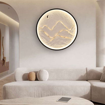 Scandinavian Mountain Iron Plaster LED Wall Sconce Lamp