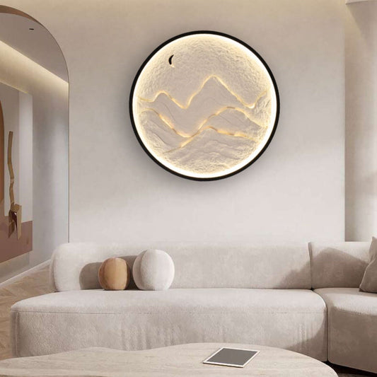 Scandinavian Mountain Iron Plaster LED Wall Sconce Lamp