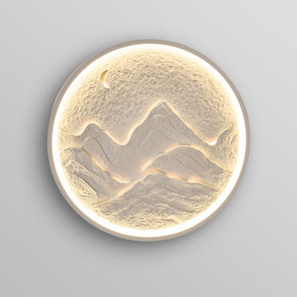 Scandinavian Mountain Iron Plaster LED Wall Sconce Lamp