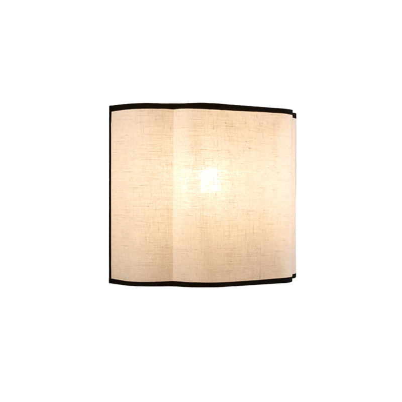 French Fabric Semicircle 1-Light Wall Sconce Lamp
