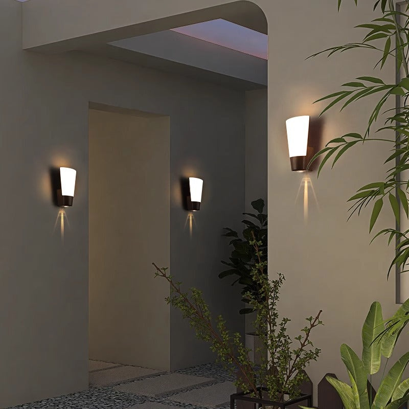 Simplicity Curved LED Waterproof Outdoor Wall Sconce Lamp