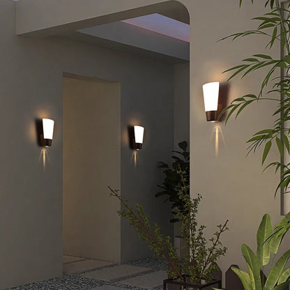 Simplicity Curved LED Waterproof Outdoor Wall Sconce Lamp