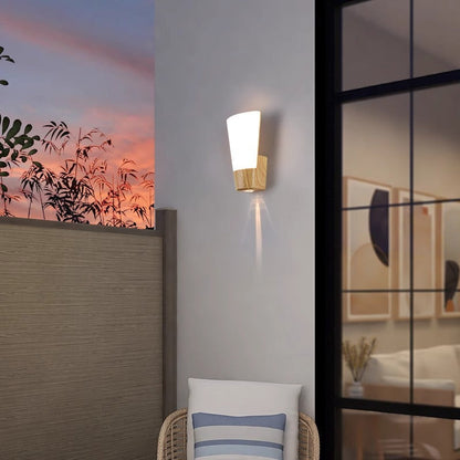 Simplicity Curved LED Waterproof Outdoor Wall Sconce Lamp
