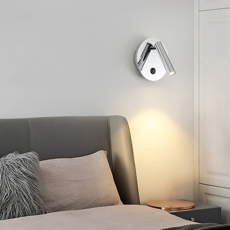 Iron Cylinder 1-Light Adjustable Spotlight Wall Sconce Lamp